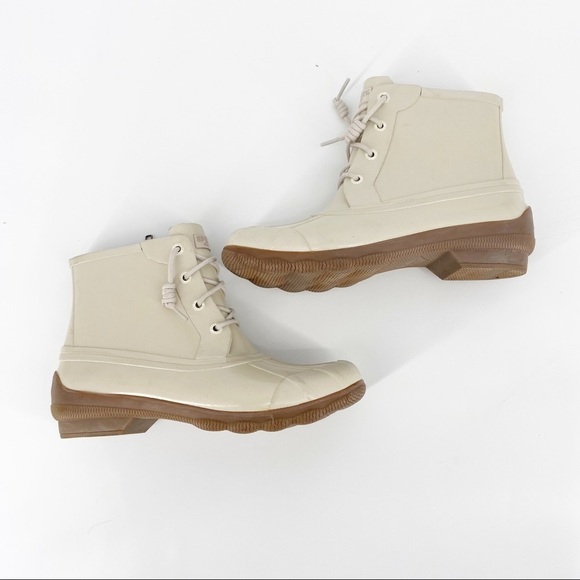 SPERRY Syren Gulf Duck Boot Ivory Size 7 - Picture 6 of 9